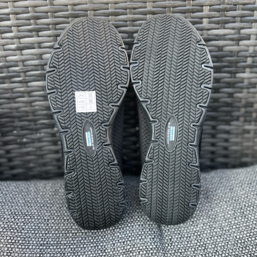 Work Relaxed Sketchers Ghenter SR 772 Black Non Slip Sneaker Womens 9 W Wide 39 - Picture 7 of 14